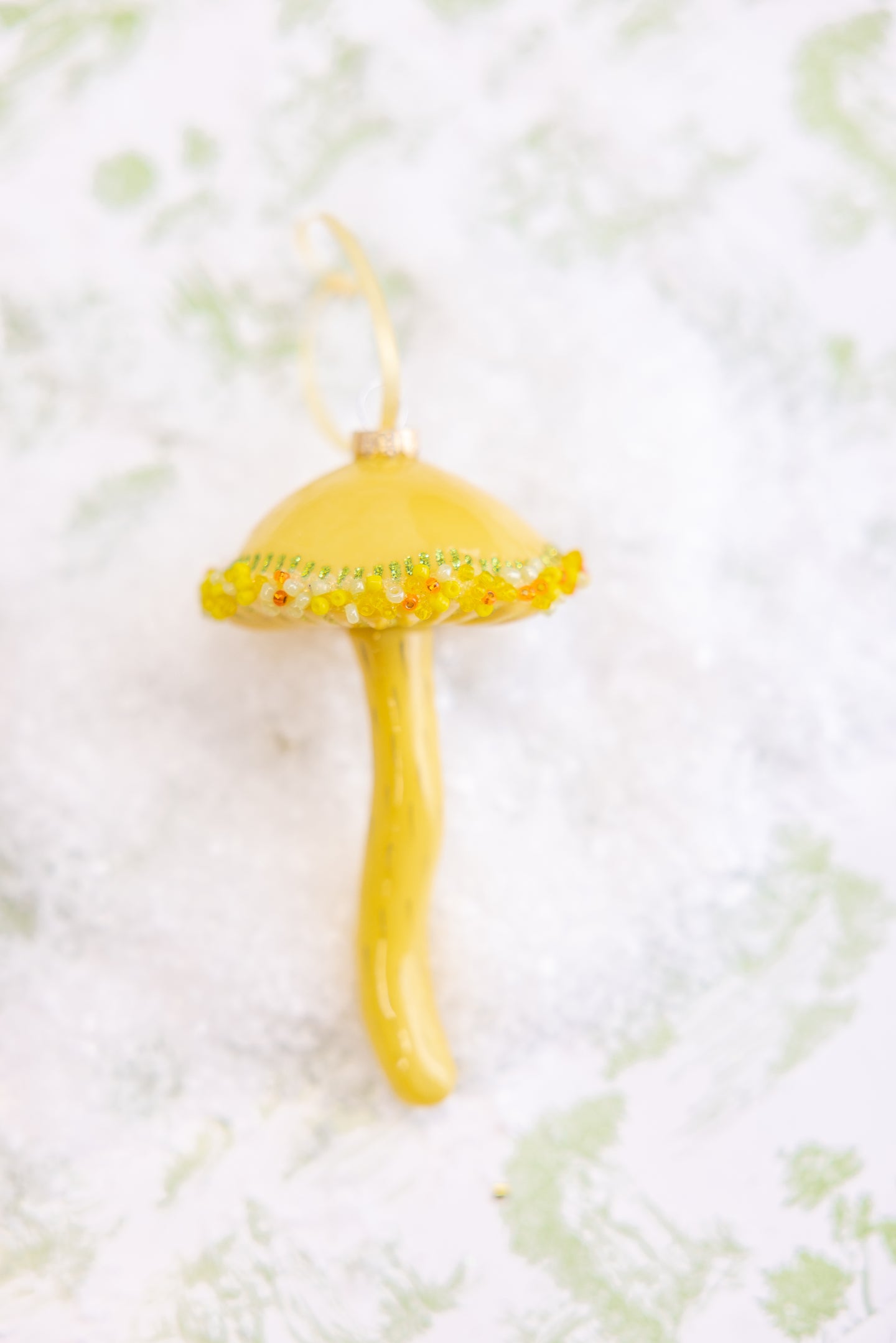 Frosted Mushroom Ornament